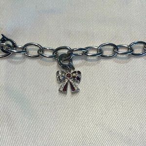 Swarovski Purple Bow Charm